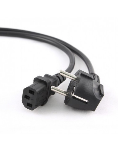 Компьютерные кабели внутренние Power cord PC-186-VDE-5M- 5m- Schuko input and right angled C13 output- with VDE approval- Black