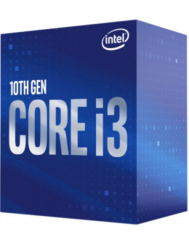 Процессор 1200 Comet Lake/Rocket Lake Intel Core i3-10100- S1200- 3.6-4.3GHz (4C8T)- 6MB Cache- Intel UHD Graphics 630- 14nm 65W