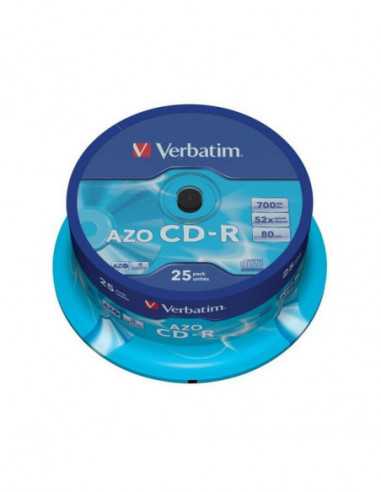 CD-R Verbatim DataLifePlus CD-R AZO 700MB 52X CRYSTAL SURFACE-Spindle 25pcs.