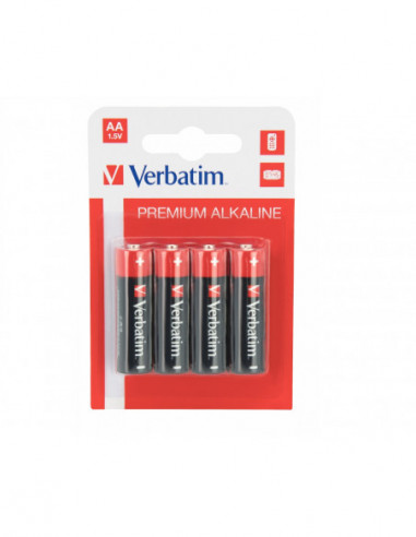 Батарейки AA, AAA - щелочные Verbatim Alcaline Battery AA- 4pcs- Blister pack