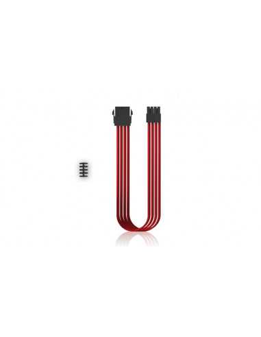 Аксессуары для корпусов DEEPCOOL EC300-CPU8P-RD- RED- Extension cable 8 (4+4)-pin ATX- 18AWG fiber wire and a high-quality termi