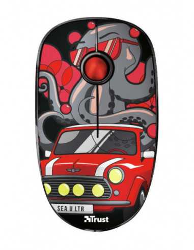 Мыши Trust Trust Sketch Red Wireless Mouse- Silent Click- 15m 2.4GHz- Micro receiver- 1600 dpi- 3 button- USB