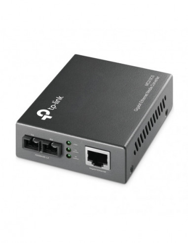Convertoare media TP-LINK MC210CS- Gigabit Single-Mode Media Converter- 1 x Lan Gigabit port- 1 x 1000M SCUPC port- Extends fibe