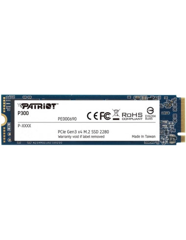 M.2 PCIe NVMe SSD M.2 NVMe SSD 128GB Patriot P300- Interface: PCIe3.0 x4 NVMe 1.3- M2 Type 2280 form factor- Sequential Read 16