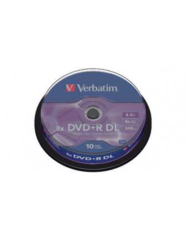 DVD-R, DVD+R, Blu-Ray Verbatim DataLifePlus DVD+R AZO DOUBLE LAYER 8.5GB 8X MATT SILVER SURFACE-Spindle 10pcs.