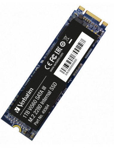 M.2 SATA SSD M.2 SATA SSD 1.0TB Verbatim Vi560 S3- SATA 6Gbs- M.2 Type 2280 form factor- Sequential Reads: 560 MBs- Sequential