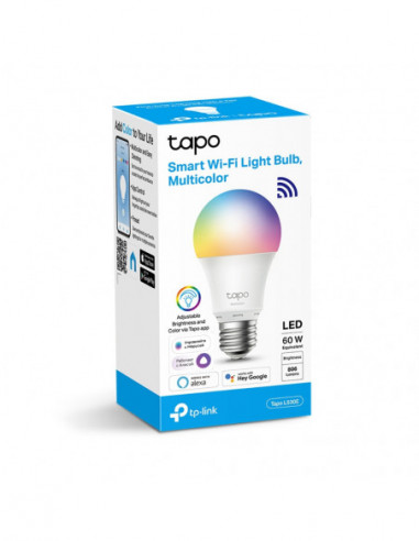 Smart освещение LED Bulb TP-LINK Tapo L530E- Smart Wi-Fi RGB LED Bulb E27 with Dimmable Light- RGB- Color Temperature 2500K-650