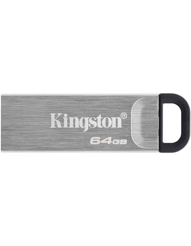 Unități flash USB 64GB USB3.2 Kingston DataTraveler Kyson Silver- Metal casing- Compact and lightweight (Read 200 MBytes)