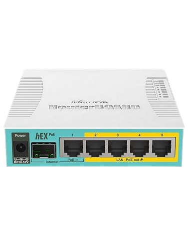 Маршрутизатор MikroTik hEX PoE, Белый