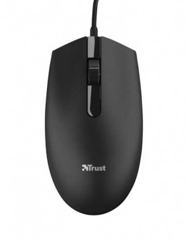 Mouse-uri Trust Trust Basi Wired Optical Mouse- 1200 dpi- 3 button- USB- 1.6 m- Black