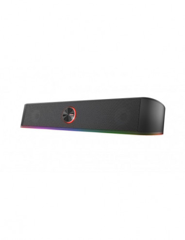 Саундбары, домашняя аудиосистема Trust Gaming GXT 619 Thorne RGB Illuminated Soundbar- 2.0 Stereo speakers with 12W of peak powe