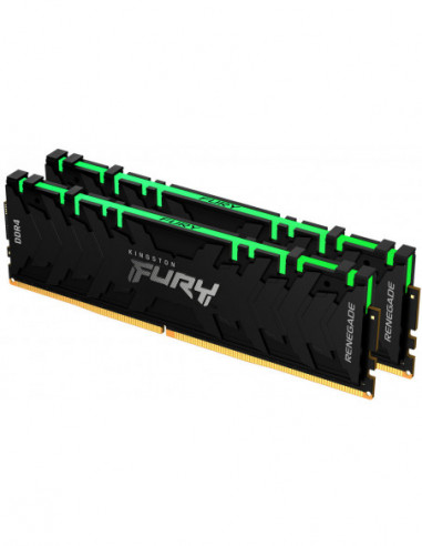 DIMM DDR4 SDRAM 16GB (Kit of 28GB) DDR4-3200 Kingston FURY Renegade DDR4 RGB- PC25600- CL16- 1.35V- Symmetric BLACK Large heat 