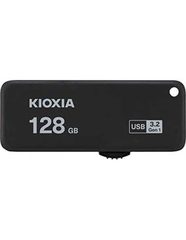 Unități flash USB 128GB USB3.2 Kioxia (Toshiba) TransMemory U365 Black- Plastic- Capless- Sliding retractable design (Read 150