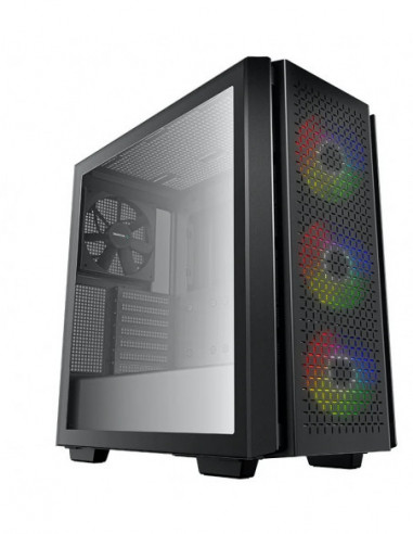 Корпуса Deepcool DEEPCOOL CG560 ATX Case- with Side-Window (Tempered Glass Side Panel)- without PSU- Tool-less- Pre-installed: F