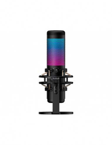 Microfoane PC HyperX QuadCast S- Black- RGB Microphone for the streaming- Anti-Vibration shock mount- Tap-to-Mute sensor with LE