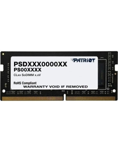 SO-DIMM DDR4 16GB DDR4-3200 SODIMM PATRIOT Signature Line- PC25600- CL22- 1 Rank- Single-sided module- 1.2V