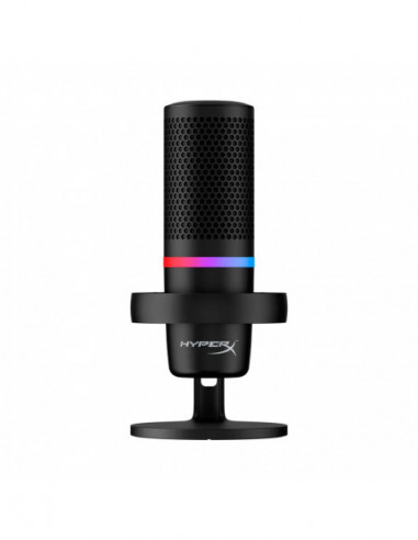 Microfoane PC HyperX DuoCast- Black- Microphone for the streaming- Low-profile shock mount- Hi-Res 24-bit96kHz recording- Tap-to
