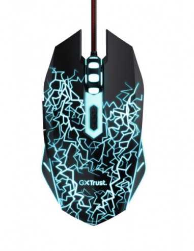 Мыши Trust Trust GXT105X IZZA MOUSE LED multicolor- 6 buttons- 800-4000dpi- black- corded