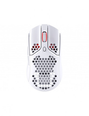 Mouse-uri pentru jocuri HyperX HYPERX Pulsefire Haste Wireless Gaming Mouse- White- Connection Type: 2.4GHz Wireless Wired- Ult
