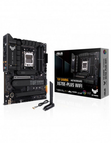 Материнские платы с процессором AM4/AM3/FM2 ASUS TUF GAMING X670E-PLUS WIFI- Socket AM5- AMD X670- 16Phases- Dual 4xDDR5-6400- A