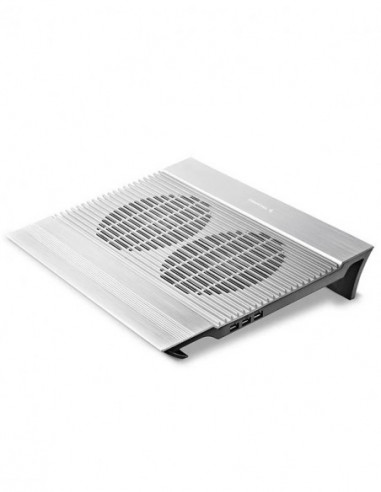 Охлаждение DEEPCOOL N8- Notebook Cooling Pad up to 17- 2 fan-140mm- 1000rpm- 25dBA- 94.7CFM- 4x USB- all aluminum extrusion pane