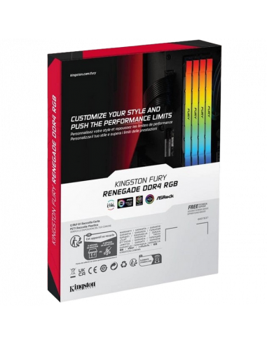 Memorie RAM Kingston FURY Renegade RGB, DDR4 SDRAM, 3200 MHz, 32 GB, KF432C16RB12AK2/32