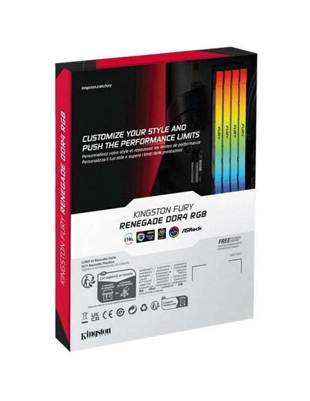 Memorie RAM Kingston FURY Renegade RGB, DDR4 SDRAM, 3200 MHz, 32 GB, KF432C16RB12AK2/32