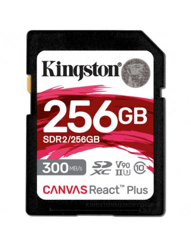 Carduri digitale securizate 256GB SD Class10 UHS-II U3 (V90) Kingston Canvas React Plus- Ultimate- Read: 300Mbs- Write: 260Mbs-