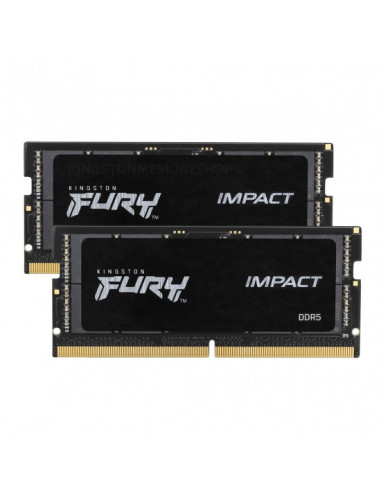 SO-DIMM DDR5 16GB (Kit of 28GB) DDR5-4800 SODIMM Kingston FURY Impact DDR5- PC38400- CL38- 1Rx16- 1.1V- Intel XMP 3.0 (Extreme M