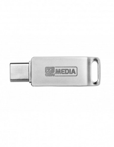 Unități flash USB 128GB USB3.2 MyMedia (by Verbatim) MyDual USB 3.2 Drive Metal casing- USB A + USB-C- Strong metal housing wit