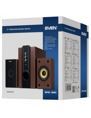 Boxe pentru calculator 2.1 SVEN SPS-820, Lemn