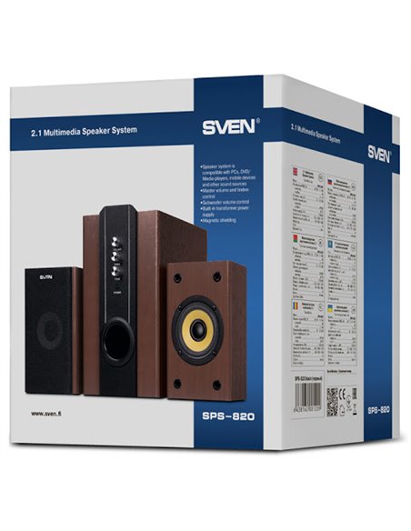 Boxe pentru calculator 2.1 SVEN SPS-820, Lemn Boxe pentru calculator 2.1 SVEN SPS-820, Lemn