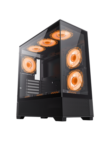 Carcasă PC Gamemax VISTA, Midi-Tower, Fără PSU, Negru