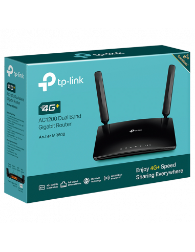 Беспроводной маршрутизатор TP-LINK Archer MR600, 4G, Чёрный