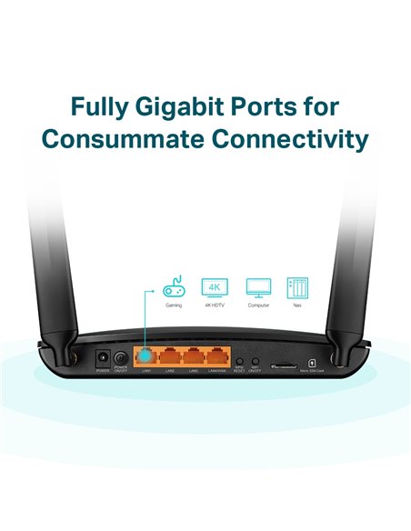 Беспроводной маршрутизатор TP-LINK Archer MR600, 4G, Чёрный