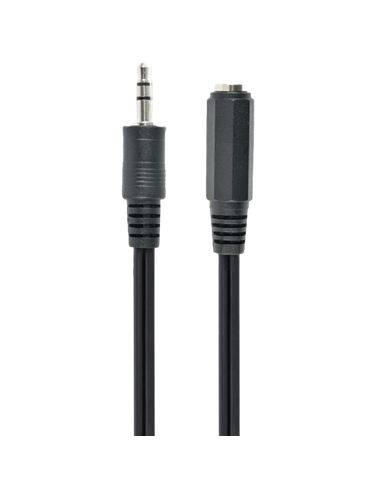 Аудиокабель Cablexpert CCA-423, 3.5mm 3-pin (F) - 3.5mm 3-pin (M), 1,5м, Чёрный