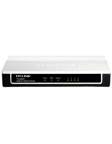 ADSL Модем TP-LINK TD-8840T, ADSL/ADSL2/ADSL2 + до 24 Мбит/с, Чёрный