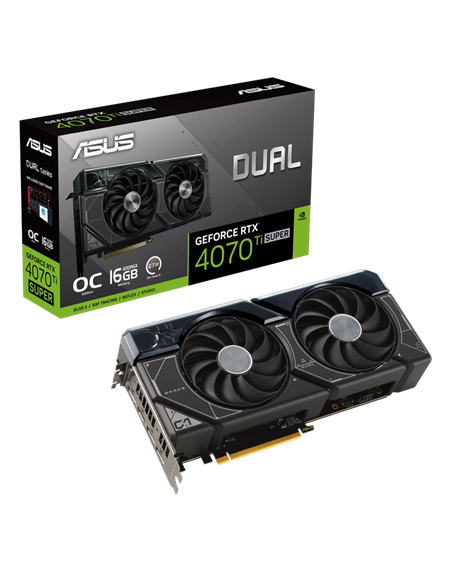 Видеокарта ASUS DUAL-RTX4070TIS-O16G, 16GB GDDR6X 256бит 