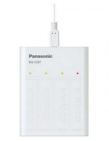 Încărcător Acumulatori Panasonic K-KJ87MCD40USB, Alb