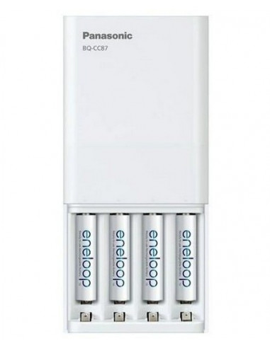 Încărcător Acumulatori Panasonic K-KJ87MCD40USB, Alb