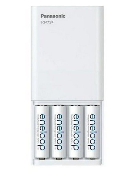 Încărcător Acumulatori Panasonic K-KJ87MCD40USB, Alb