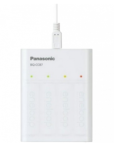 Încărcător Acumulatori Panasonic K-KJ87MCD40USB, Alb