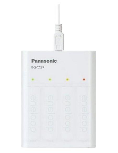 Încărcător Acumulatori Panasonic K-KJ87MCD40USB, Alb