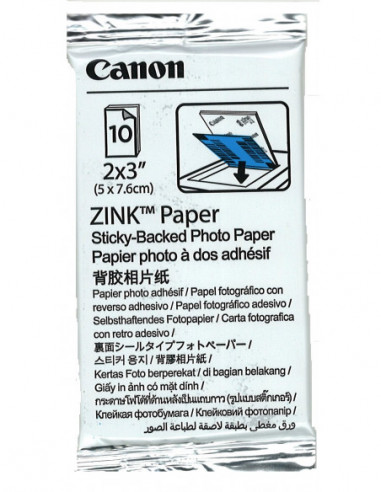 Hârtie foto în coli ZINK PAPER ZP-2030 10 sheets (50.8X76.2 mm) for ZOEMINI S2 ZV223