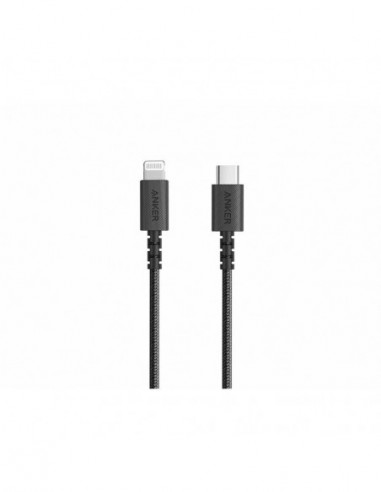 Кабели USB, периферия Cable Type-C to Lightning-0.91 m-Anker PowerLine Select+ USB-C LGT- Apple official MFi- 0.91 m- 30.000-ben