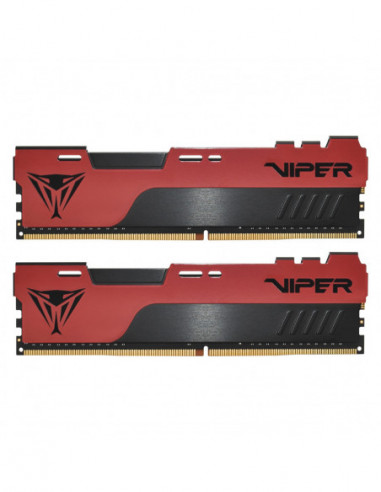 DIMM DDR4 SDRAM 32GB DDR4-3600 VIPER (by Patriot) ELITE II- PC28800- CL20- 1.35V- Red Aluminum HeatShiled with Black Viper Logo