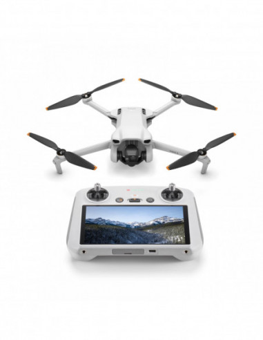 Drone (949271) DJI Mini 3 + Controller 5.5-Portable Drone- DJI RC 5.5- 12MP photo- 4K 30fpsFHD 60fps camera with gimbal- max. 40