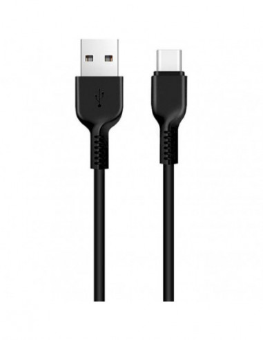 Cabluri Cable USB to USB-C HOCO “X20 Flash”- 3m- Black- up to 2.0A- Charching Data Cable- Outer material: PVC