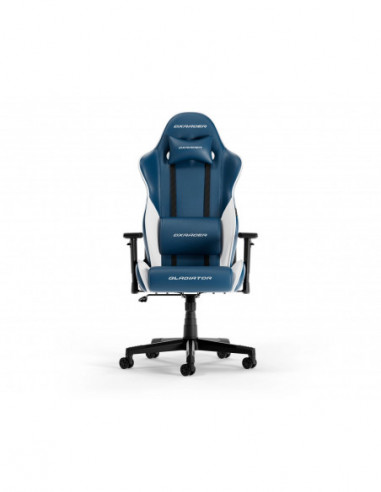 Игровые стулья и столы DXRacer GamingOffice Chair DXRacer GLADIATOR-23-L-BW-X1- BlueWhite- Gaslift class 4- Premium PVC leather-