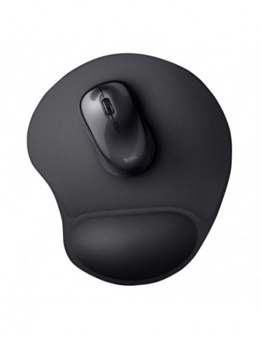 Коврики для мыши Trust Big Foot Mouse Pad-S size- Ergonomic mouse pad with gel filled wrist rest- 205x236mm- Black